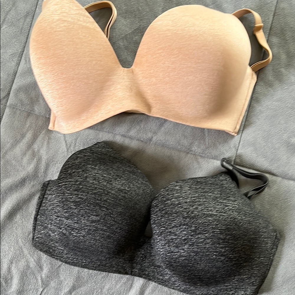 VS Gray & Nude Wireless Bras